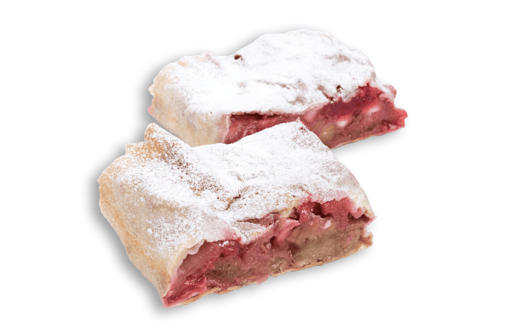 plunder erdbeer rhababerstrudel