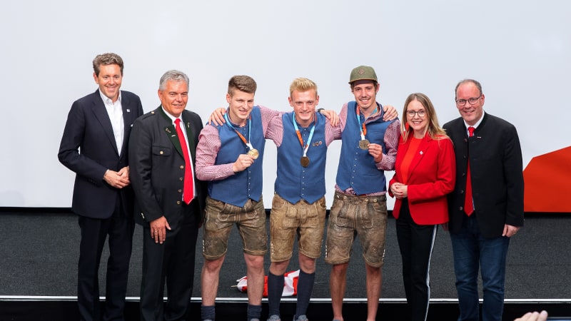 Simon Sailer Siegerehrung bei Bäcker Europameisterschaft 
