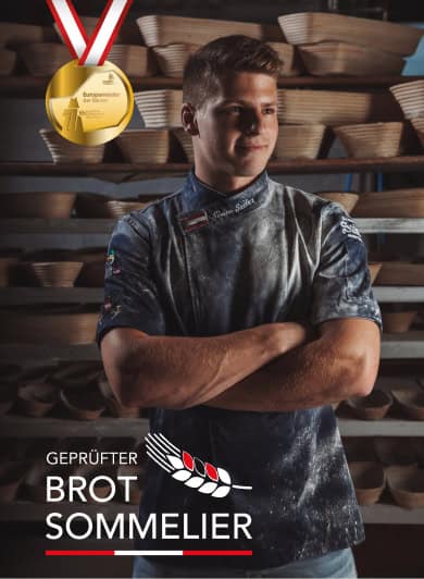 Simon Sailer Portrait mit Europameister und Brot-Sommelière Auszeichnung