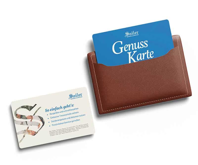 Sailer Genuss-Karte in Mini-Geldbeutel